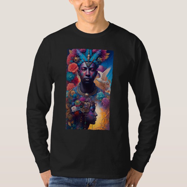 Camiseta African American Man and Woman Mystical Fantasy AI (Frente)