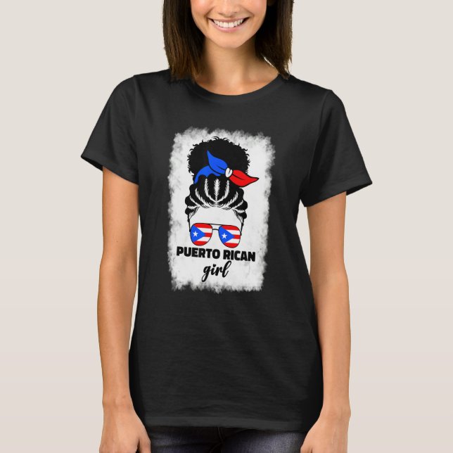 Camiseta African American Puerto Rican Girl Afro Puerto Ric (Frente)
