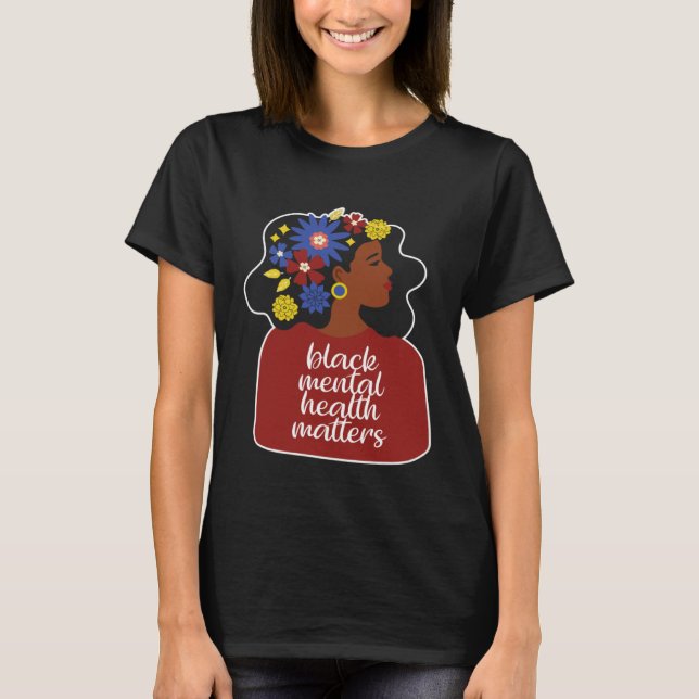 Camiseta African American Woman Mental Health Awareness Afr (Frente)