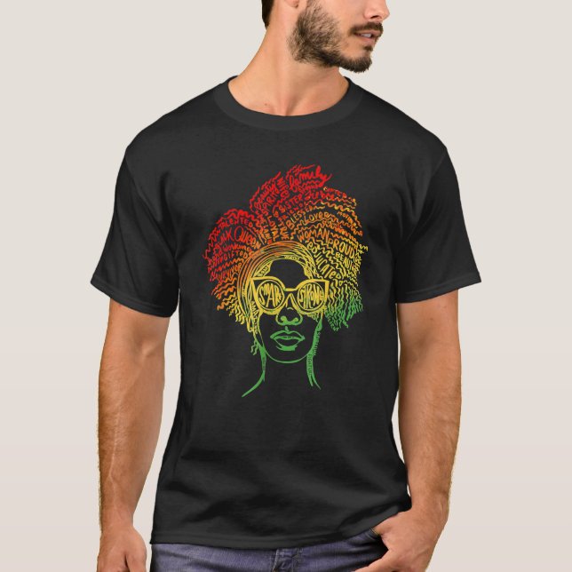 Camiseta African American Women, Melanin Tee For Black Hist (Frente)