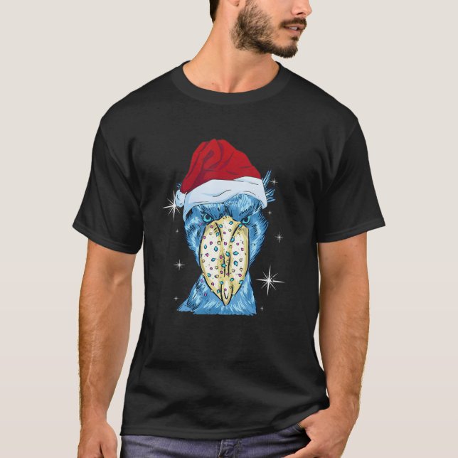 Camiseta African Bird Christmas Shoebill Santa Hat Shoebill (Frente)