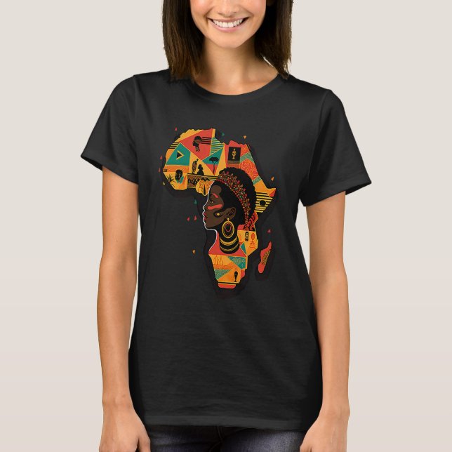 Camiseta African Continent Black History (Frente)