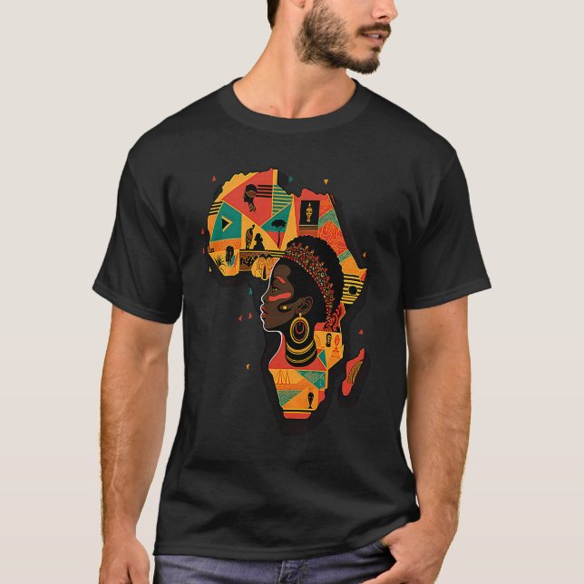 Camiseta African Continent Black History (Frente)