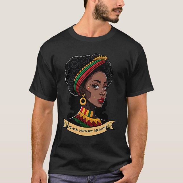 Camiseta African Continent Black History  1 (Frente)