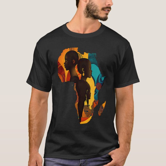 Camiseta African Continent Black History  4 (Frente)