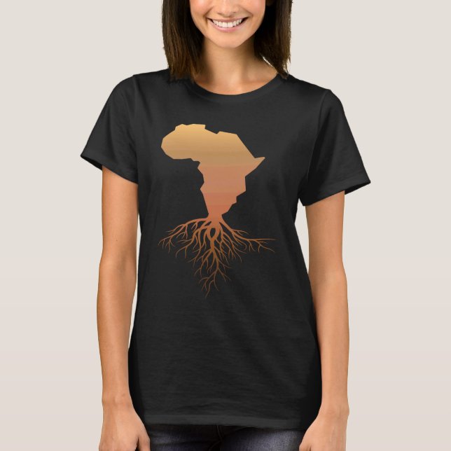 Camiseta African Continent Roots African Pride Black Cultur (Frente)