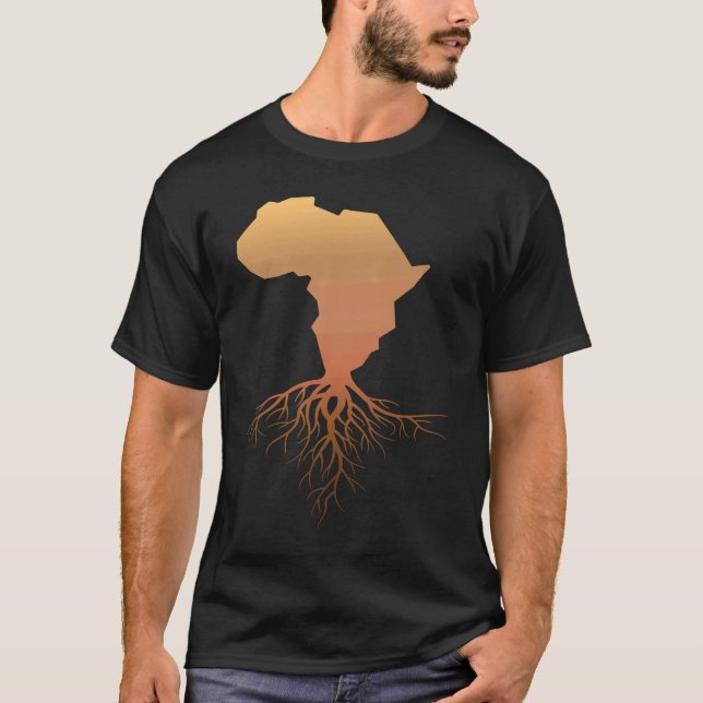 Camiseta African Continent Roots African Pride Black Cultur (Frente)