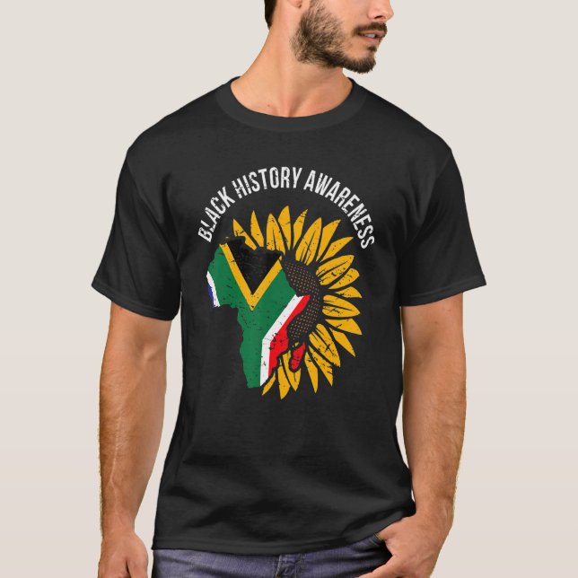 Camiseta African Flag Flower Cool Black History Awareness M (Frente)