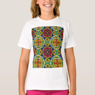 Camiseta African Geometric Mosaic Ankole Style Textile Prin