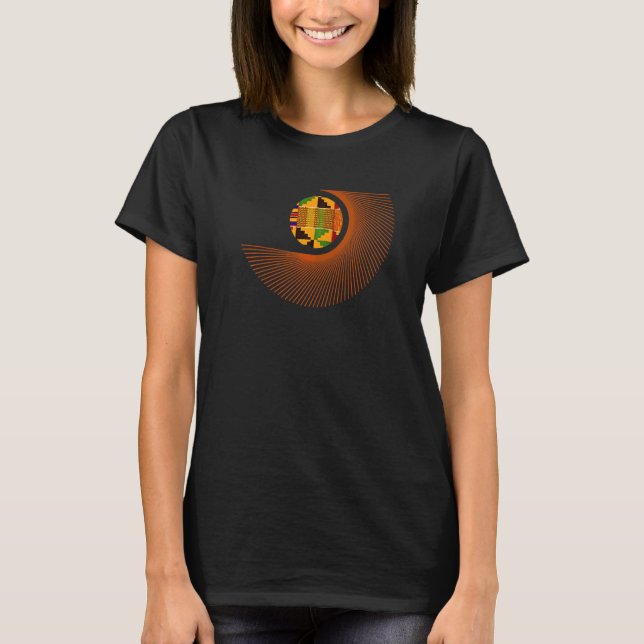 Camiseta African Ghana Kente Inspirou o Abstrato Geométrico (Frente)