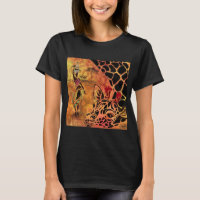 African Girl and Giraffe - Amigos - Desenho de Art