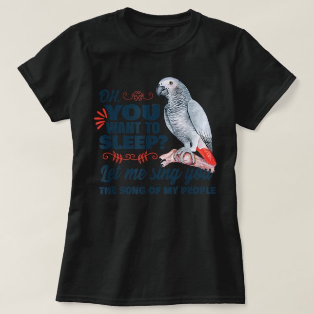 Camiseta African grey parrot  (Frente do Design)