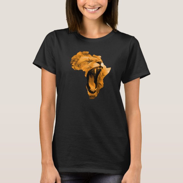 Camiseta African Lion Safari Culture Africa Map 1 (Frente)