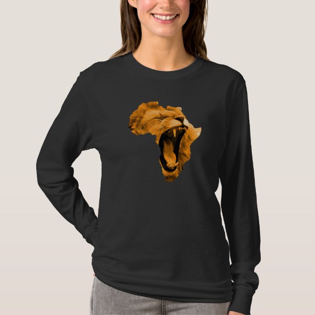 Camiseta African Lion Safari Culture Africa Map 1 (Frente)