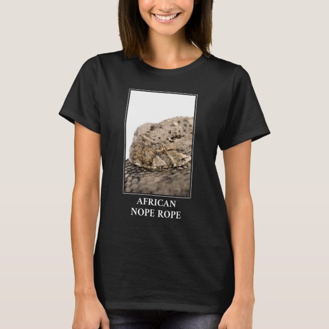 Camiseta African Nope Rope - Puff adder Cobra Danger (Frente)