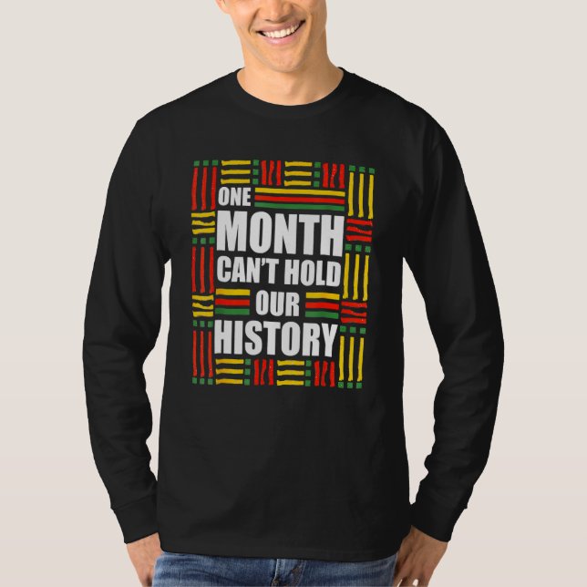 Camiseta African One Month Can't Hold Our History Black His (Frente)