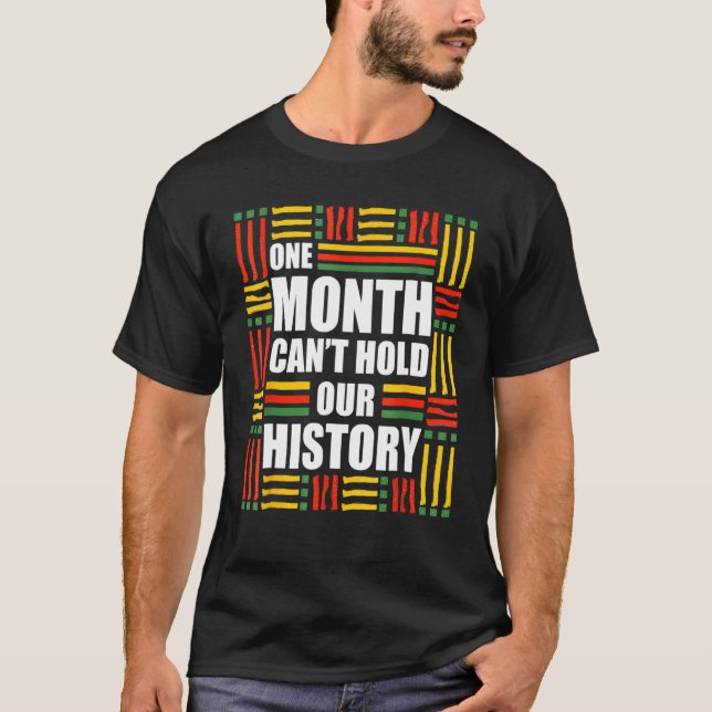 Camiseta African One Month Can't Hold Our History Black His (Frente)