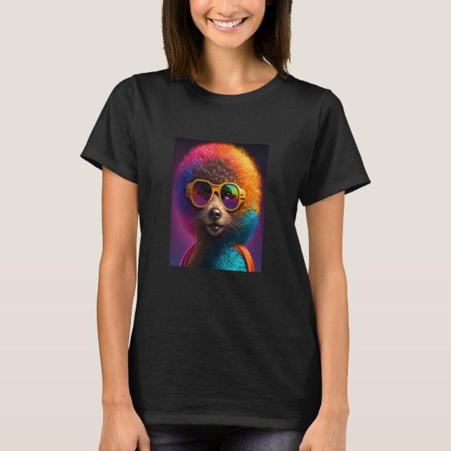 Camiseta African Otter Pride Pop Black Afro Otter  3 (Frente)