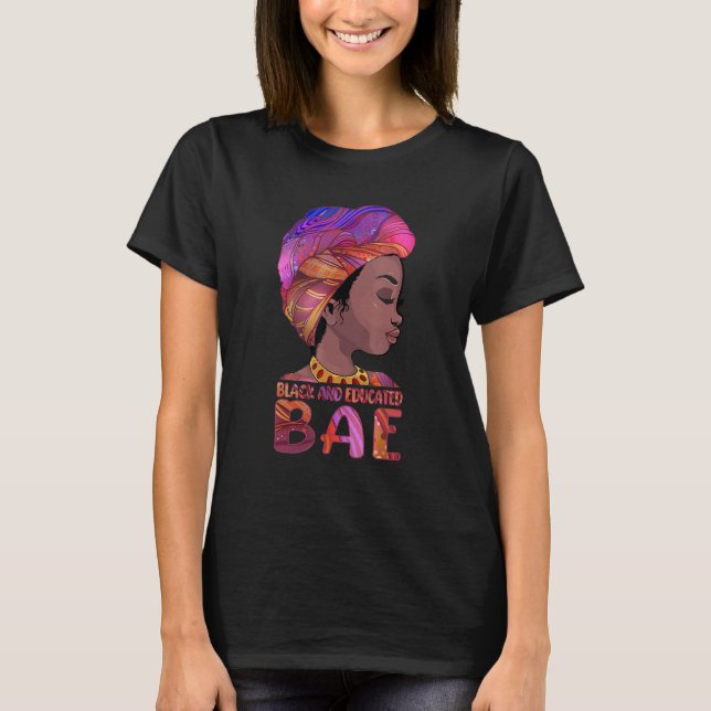 Camiseta African Queen Girls BAE Black Educated Black Histo (Frente)