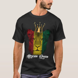 Camiseta African Queen Lion Black History Month BLM Pride B