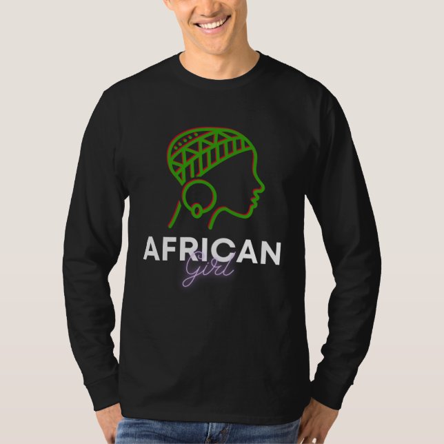 Camiseta African Queen  Powerful Black Girl Magic Africa (Frente)