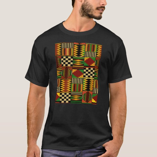Camiseta African Royal Kente Cloth Design (Frente)