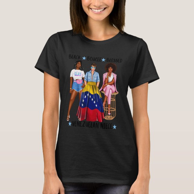 Camiseta African Venezuelan Niece Womens Flag Of Venezuela (Frente)