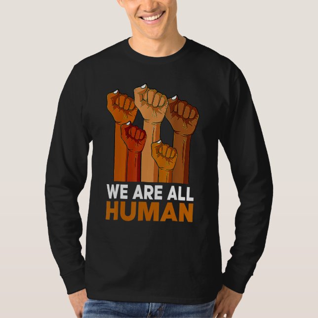 Camiseta African We Are All Human Melanin Pride Black Histo (Frente)