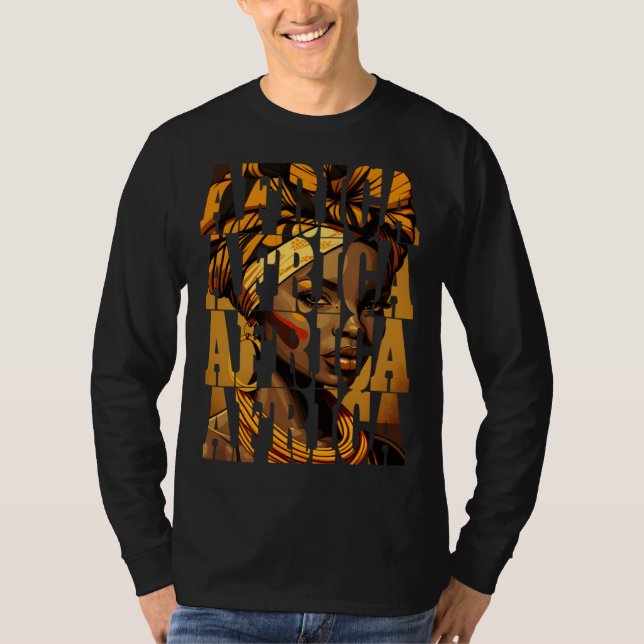 Camiseta African woman Black History Month Africa  1 (Frente)