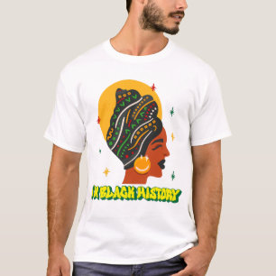 Camiseta africana americana Camisa-negra