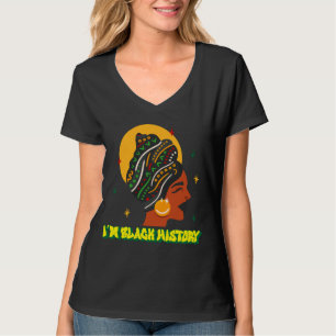 Camiseta africana americana Camisa-negra