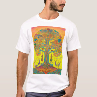 Camiseta Africano afogando a árvore da vida