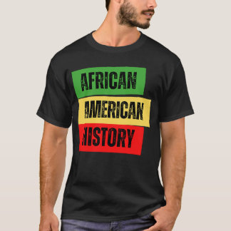 Camiseta Africano Americano História Negra Homens Mulheres