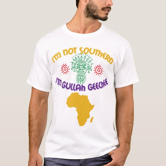 Camiseta Africano do sul do t-shirt de Geechee do Gullah (Frente)