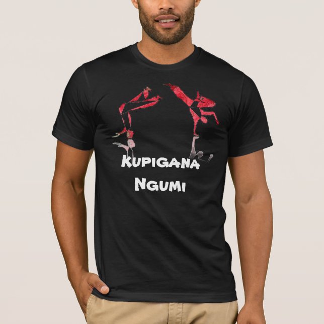 Camiseta africano Kupigana Ngumi das artes marciais da (Frente)