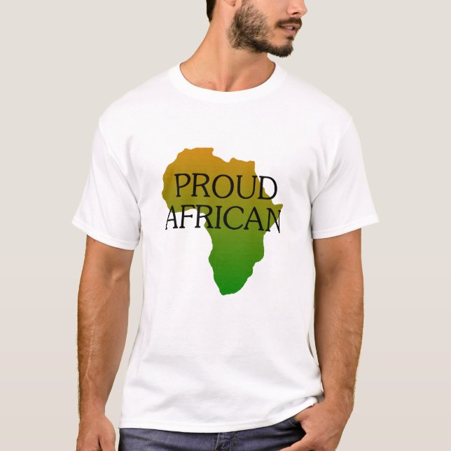 Camiseta Africano orgulhoso (Frente)