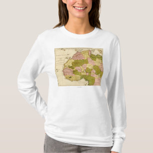 Camiseta AfricaPanoramic ocidental MapWestern África 3