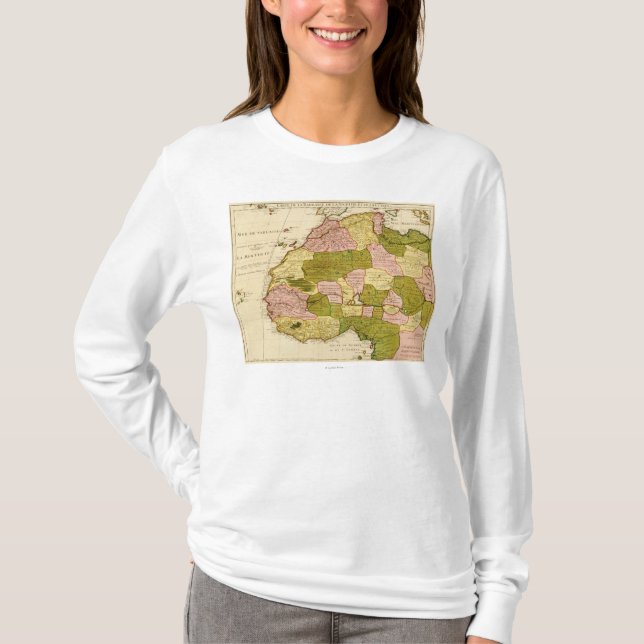 Camiseta AfricaPanoramic ocidental MapWestern África 3 (Frente)
