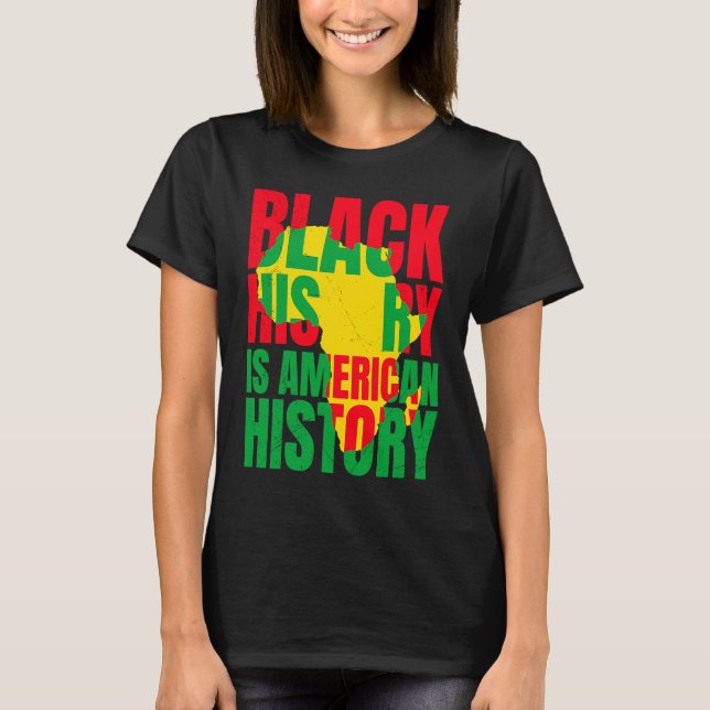Camiseta Afrika Black History American History USA African (Frente)