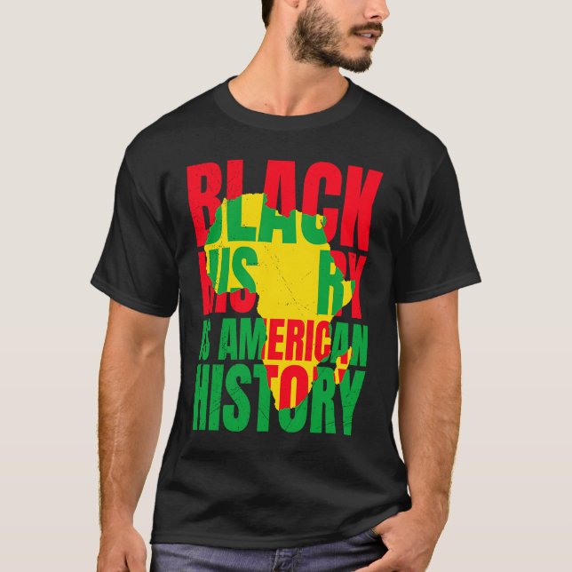 Camiseta Afrika Black History American History USA African (Frente)