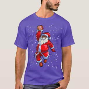 Camiseta Afro-Africano Papai Noel de Basquete Africano