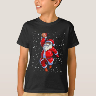 Camiseta Afro-Africano Papai Noel de Basquete Africano