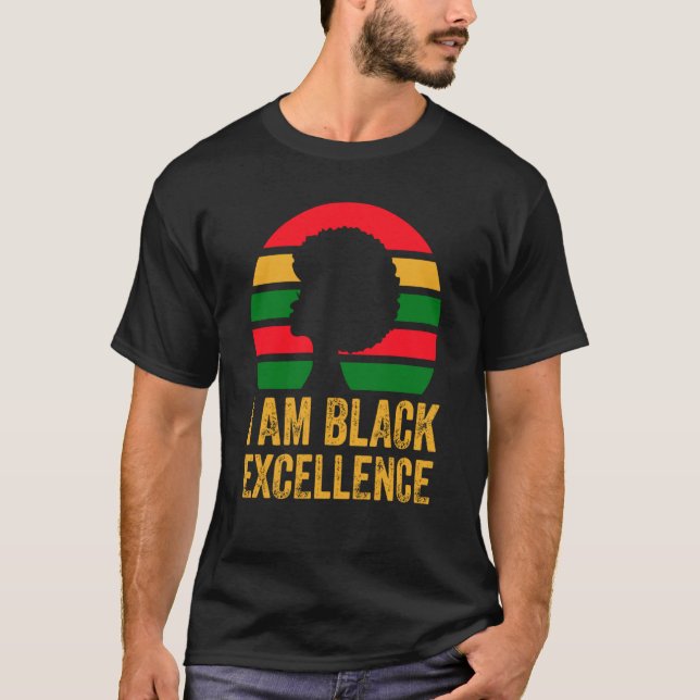 Camiseta Afro American Black Excellence African Pride Histo (Frente)