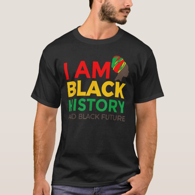 Camiseta Afro American Gift Afrocentric Gift I Am Black His (Frente)