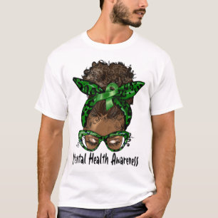 Camiseta Afro-Americana de Saúde Mental Awarene