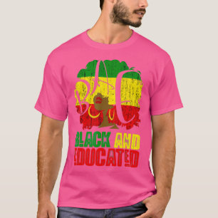 Camiseta Afro-Americano Africano Melanino Negro E Educado