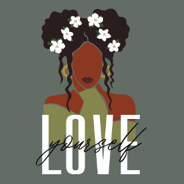 Camiseta Afro-Americano Ame A Si Mesmo