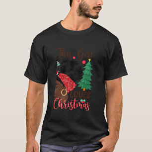 Camiseta Afro-Americano Apenas Uma Menina Que Ama O Natal B