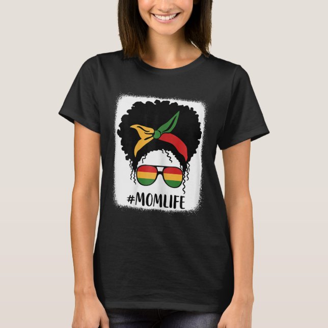 Camiseta Afro-Americano Mãe Vida Negra Mãe Mãe Mãe D (Frente)