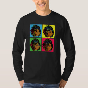 Camiseta Afro-Americano Natural de Mulher Negra